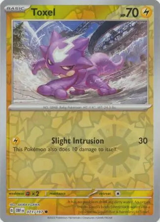 Obsidian Flames Toxel #71/197 reverse holo